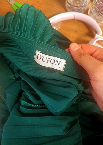 Yeşil Piliseli Uzun Kadın Etek - Görsel 7