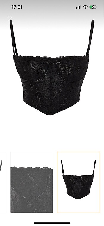 siyah korse crop