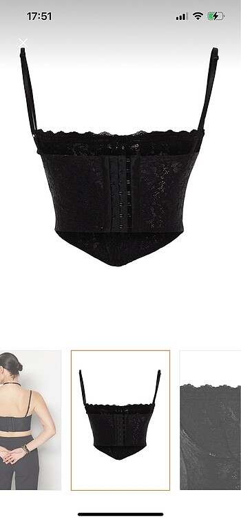 Trendyol & Milla siyah korse crop