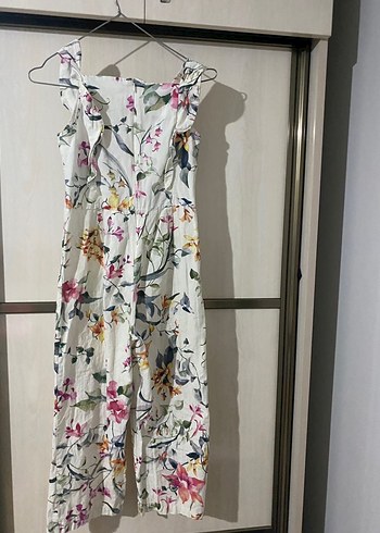 Çiçek Desenli Uzun çocuk Tulum - Görsel 2