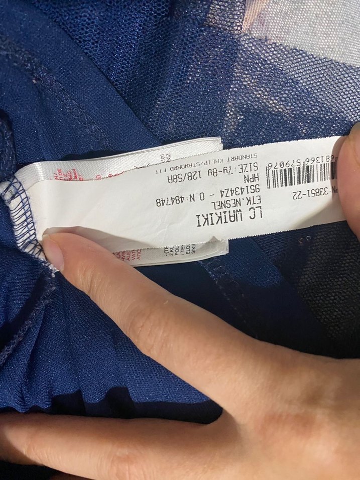 Parlak Mavi Kız Çocuk Fırfırlı Etek - Görsel 2