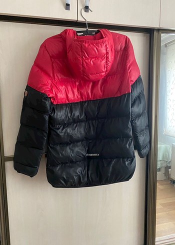 Pembe Siyah Fermuarlı çocuk Kışlık Mont - Görsel 2