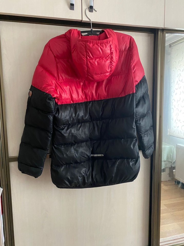 Pembe Siyah Fermuarlı çocuk Kışlık Mont - Görsel 2