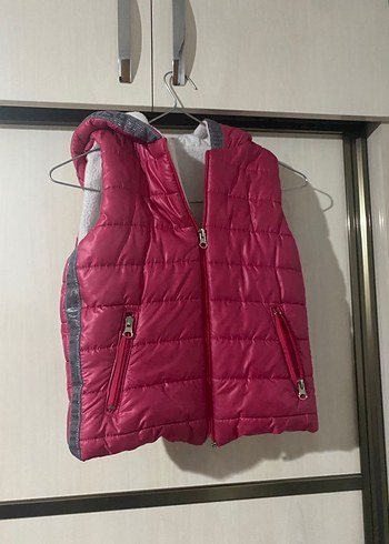 Kız Çocuk Pembe Fermuarlı Şişme Yelek - Görsel 2