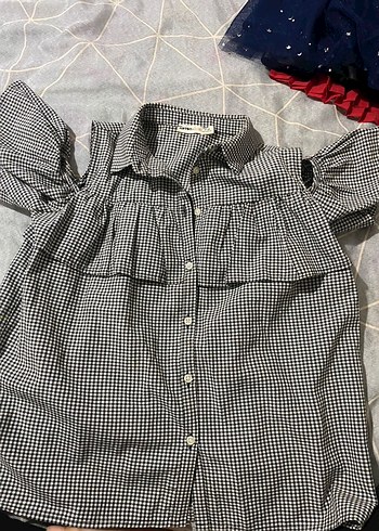 Çocuk Gri Düğmeli Pamuklu Gömlek - Görsel 2