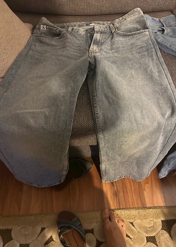 Calvin Klein Gri Bol Kesim Erkek Pantolon