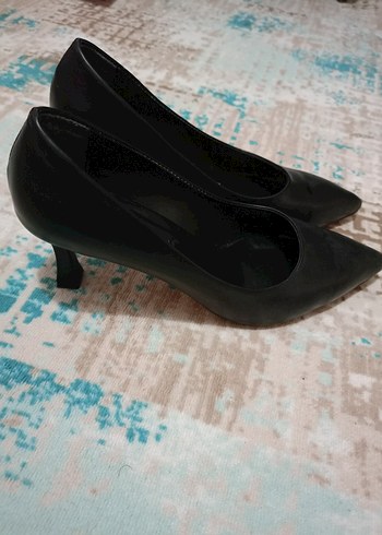 Siyah Stiletto Topuklu Kadın Ayakkabı - Görsel 3