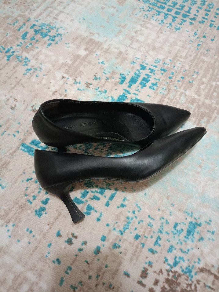 Siyah Stiletto Topuklu Kadın Ayakkabı - Görsel 2