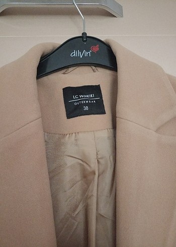 Bej Düğmeli Klasik Kaban - Görsel 2