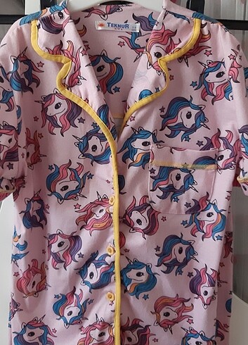 7-9 yaş kız cocuk pony li pijama takımı