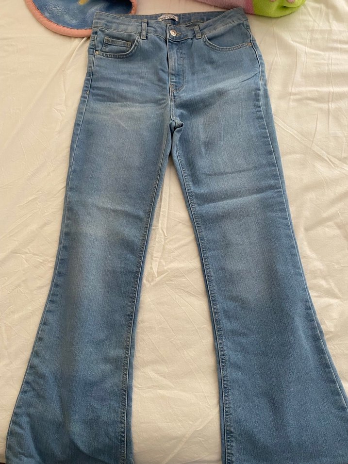 Mavi Normal Boy Kadın ispanyol paça - Görsel 2