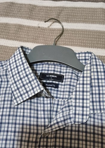 mavi Kareli Kısa Kollu Erkek Gömlek - Görsel 2