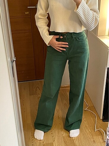 Zara Yeşil Wide Leg