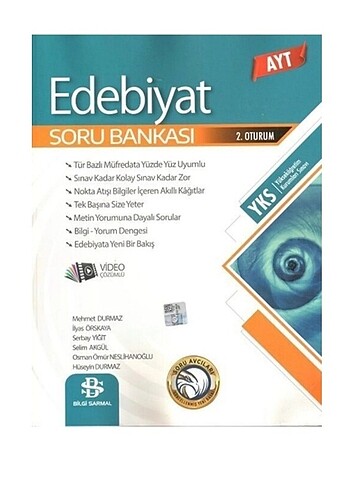 Bilgi sarmal edebiyat ayt soru bankası test