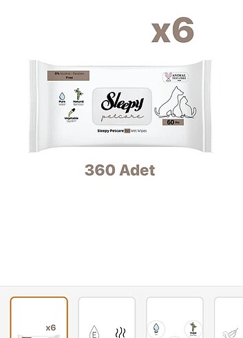 Sleepe kedi köpek ıslak havlu 