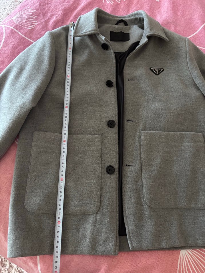 Gri Düğmeli Erkek Midi Ceket - Görsel 4