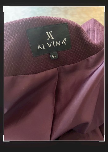 Bordo Midi Kemerli Kadın kaban - Görsel 5