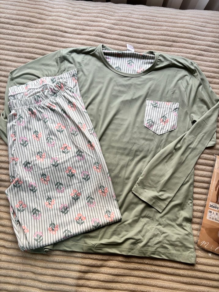 Boyraz Uzun Kollu Rahat Kadın Pijama Takımı - Görsel 3