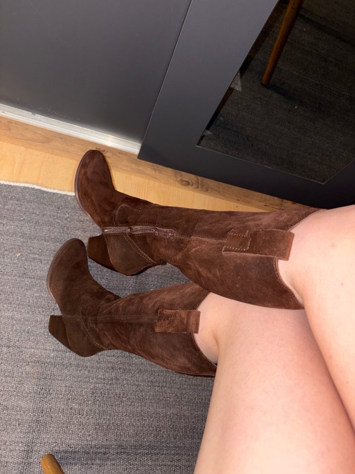 Kahverengi Süet çizme - Görsel 3