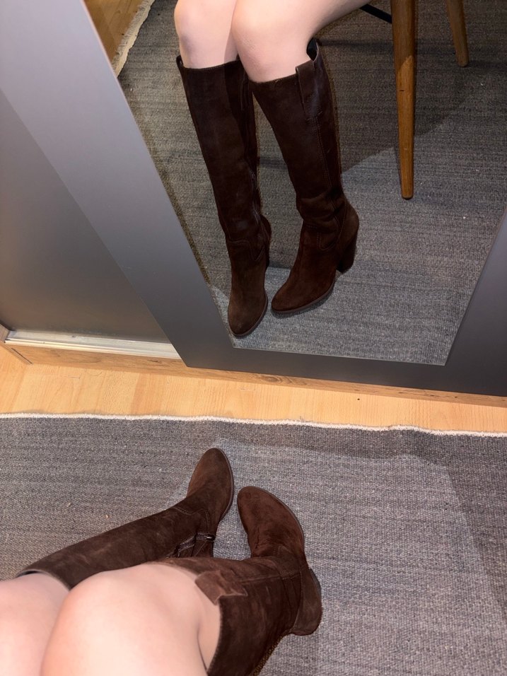 Kahverengi Süet çizme - Görsel 2