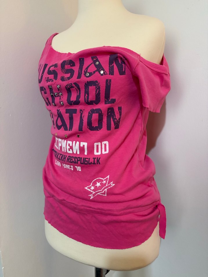 y2k zımbalı ve baskılı tshirt - Görsel 3