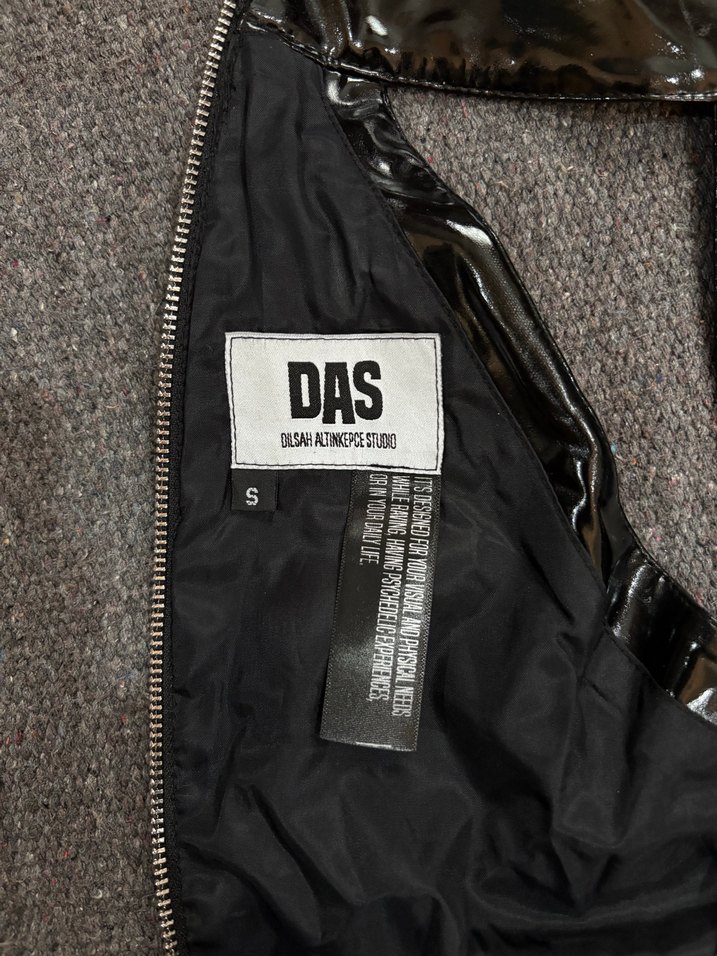 Siyah Deri Uzun Kesim Goth Yelek - Görsel 3