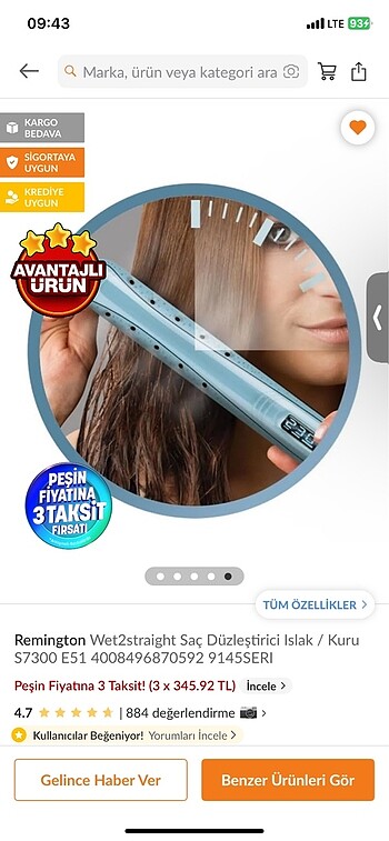 Remington saç düzleştirici