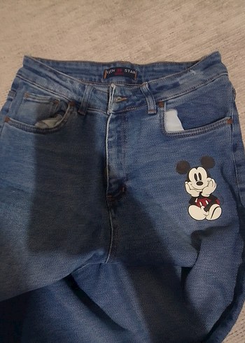 Mickey mouse jeans kadın kot
