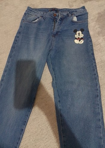 38 Beden Mickey mouse jeans kadın kot