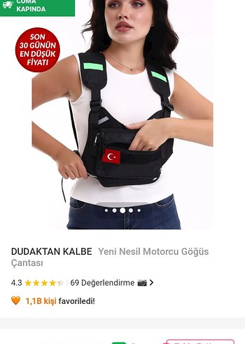 Diğer Siyah Motorcu Gogus Cantasi Kompakt Ve Pratik