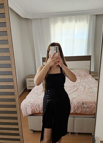 Şık düğün ofis elbisesi