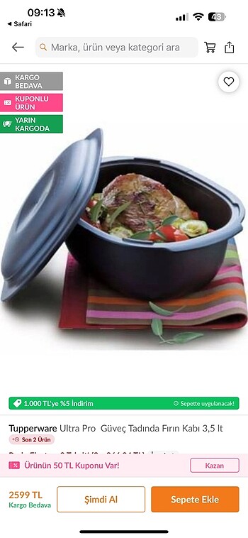 Tupperware güveç