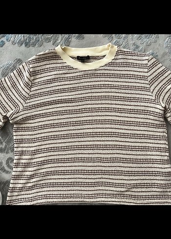 Massimo Dutti Bohem Nakışlı Kahverengi Örgü Kadın Kazak massimo dutti
