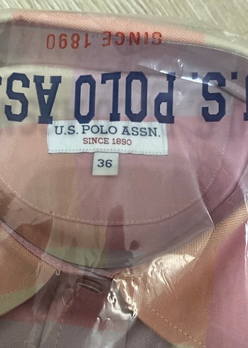 36 Beden U.S. Polo Assn. Çok Renkli Kısa Kollu Gömlek