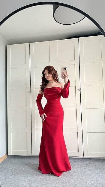 Kırmızı alya abiye