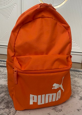 Turuncu Fermuarlı Puma Sırt Çantası