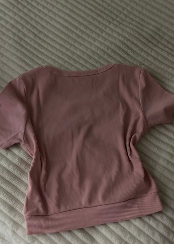 Pembe Kısa Kollu Kadın Tişört - Görsel 4