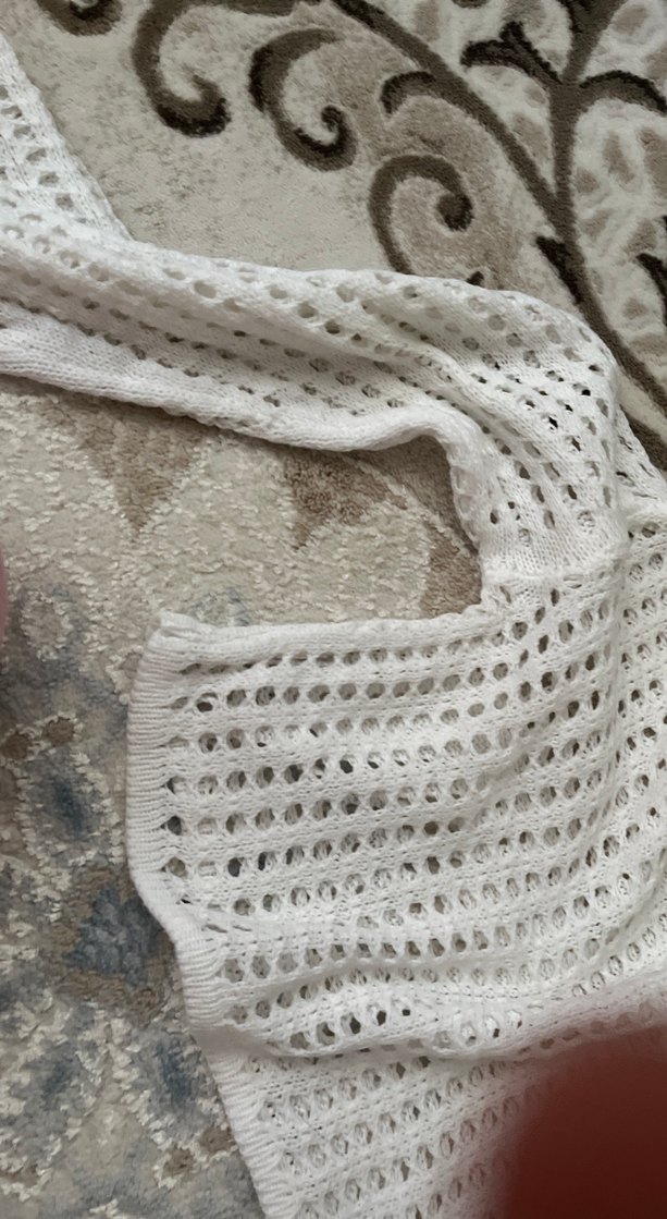 Bohem Beyaz Örgü Kadın Kazak - Görsel 4