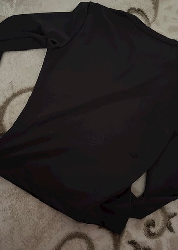 Koyu gri Uzun Kollu Kadın Basic bluz - Görsel 7