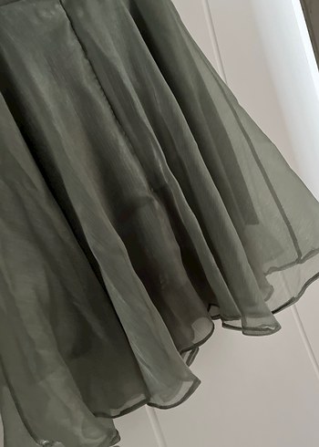 Drapeli V Yakalı Midi Abiye Elbise - Görsel 8