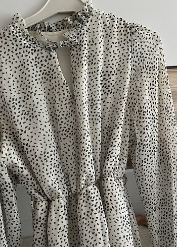 Uzun, Leopar Desenli Bohem Kadın Elbise - Görsel 6