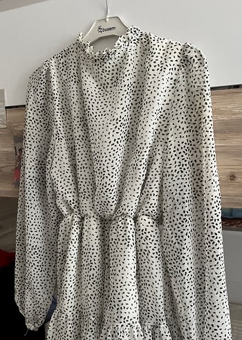 Uzun, Leopar Desenli Bohem Kadın Elbise - Görsel 5