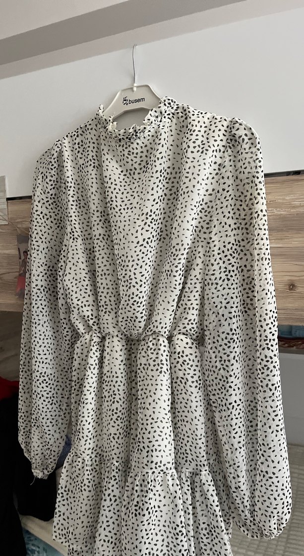 Uzun, Leopar Desenli Bohem Kadın Elbise - Görsel 5