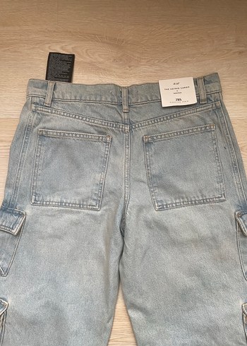 Zara kargo pantalon jean - Görsel 4