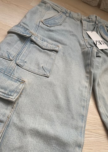 Zara kargo pantalon jean - Görsel 3