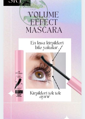 Pastel Pembe Hacim Veren Maskara