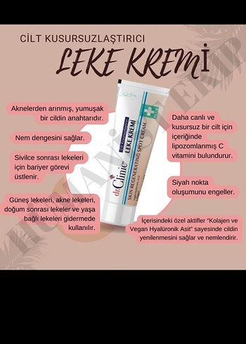 Cilt Kusursuzlaştırıcı Leke Kremi