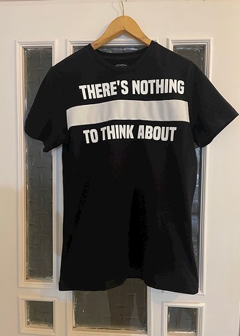 Pull and Bear Siyah Theres Nothing To Think About Tisort Rahat Ve Sik