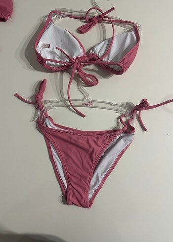 Pembe İpli Mini Bohem Bikini - Görsel 6