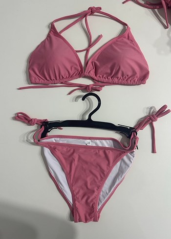 Pembe İpli Mini Bohem Bikini - Görsel 4
